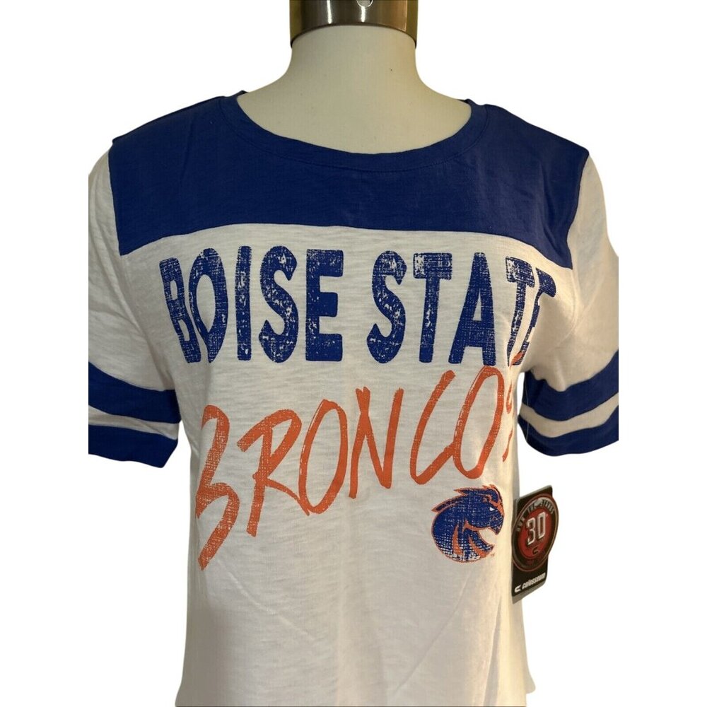 NEW Boise State University BSU Broncos Colosseum SS White Tee T Shirt Women's M - Picture 5 of 7